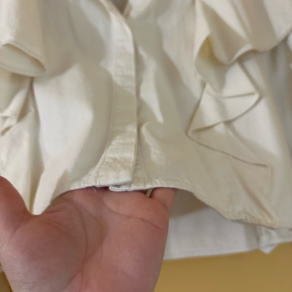 Zara Cream Ruffled Blouse - Picture 7 of 16